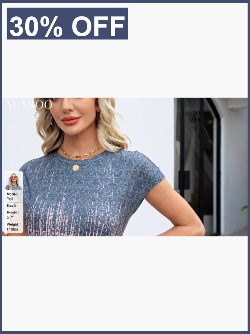 Women's Short Sleeve Crew Neck Tunic T-Shirt Summer Casual Loose Fit Top - Picture 6 of 7